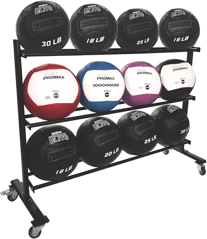 Champion Sports Rhino Slam Ball, 4-30 lb. Non-Slip Grip, Weightlifting, Crossfit, Home Gym, Fitness, 14" Diameter Balls, Optional Storage Rack/Tree Sold Separately
