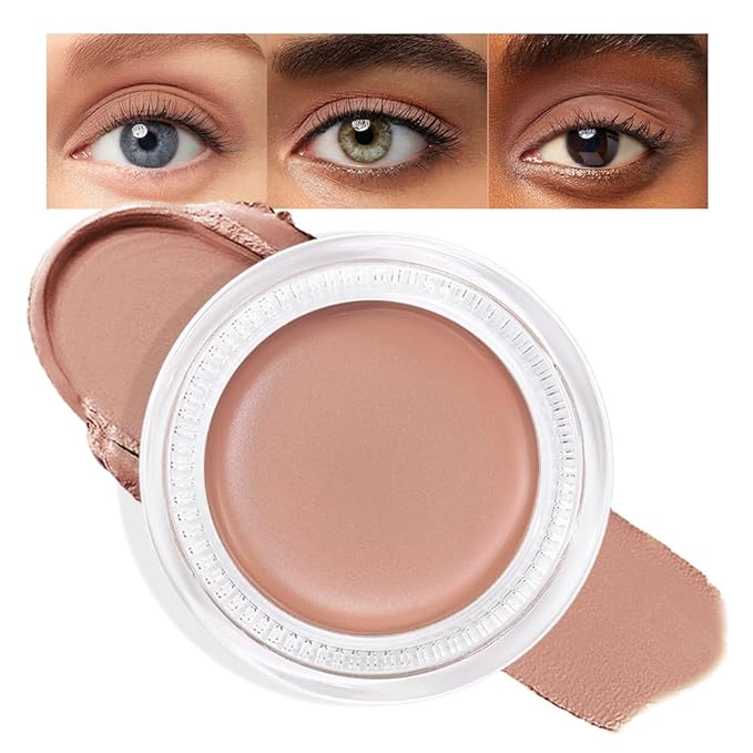 Single Cream Nude Brown Matte Eyeshadow Palette Makeup, Natural Single Mini Instant Holographic Eyeshadow For Older Women, Sombras Crema Para Ojos, Talc, Paraben & Cruelty Free, R03