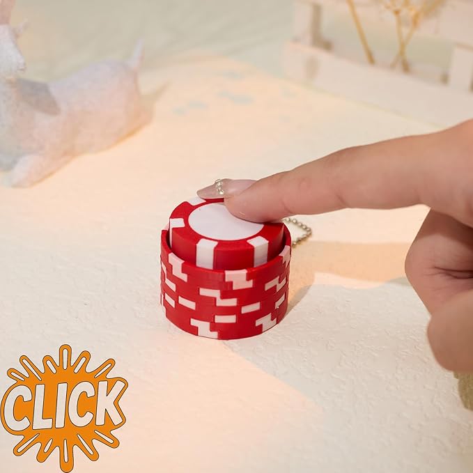 minihope Click Fidget Keychain – Cute Stress Relief Gadget – Pocket Button Clicker for Focus, Fun & Bag Charm Us