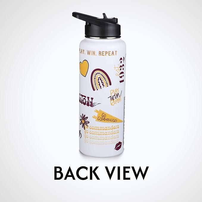 The Memory Company Officially Licensed NFL 34oz Water Bottle - Premium Stainless Steel Double-Wall Insulated, Leakproof Design