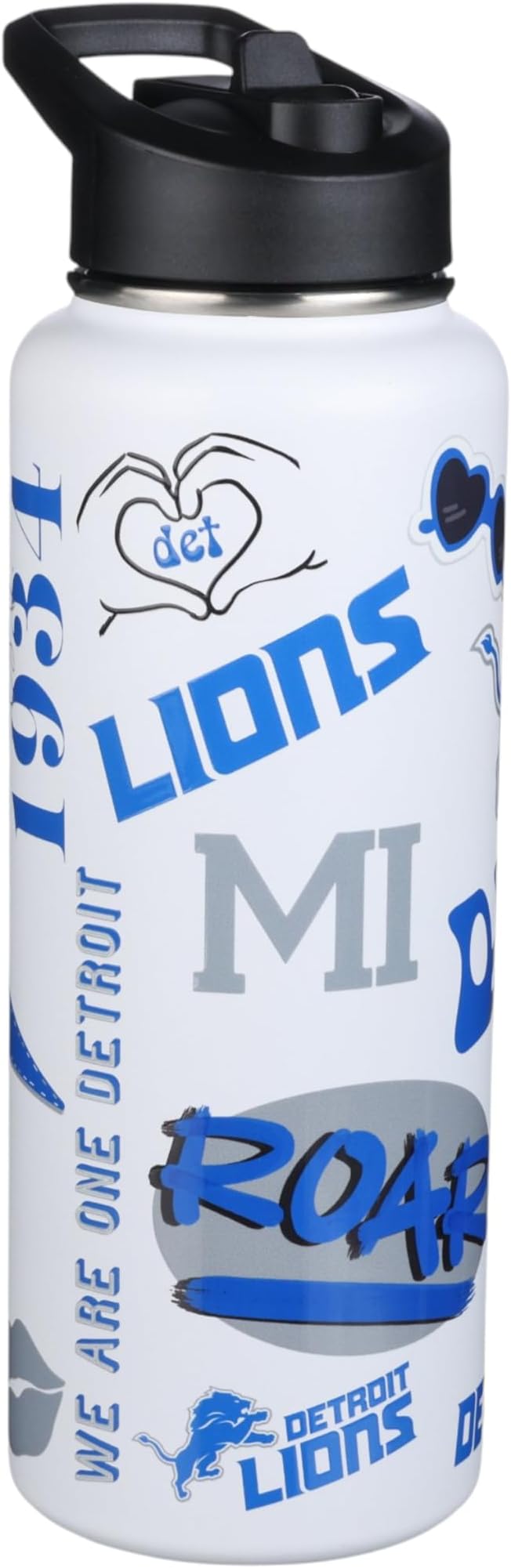 The Memory Company Officially Licensed NFL 34oz Water Bottle - Premium Stainless Steel Double-Wall Insulated, Leakproof Design