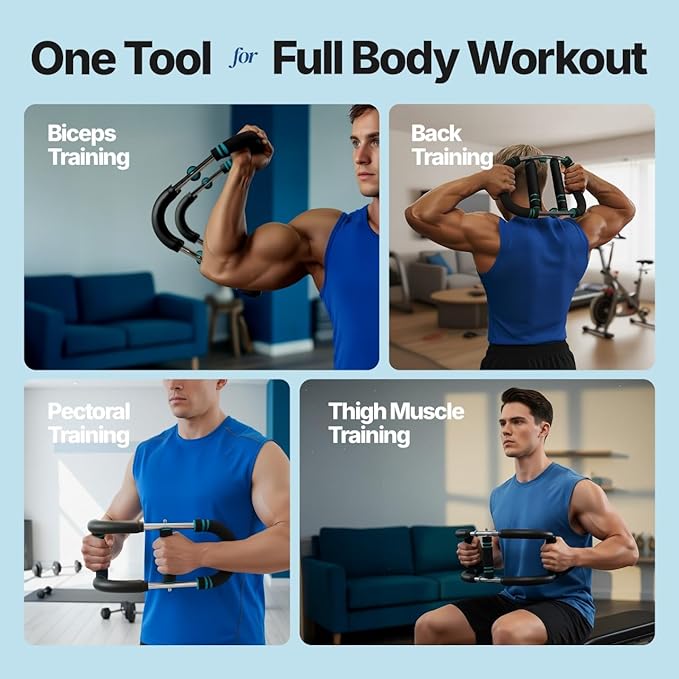Twister Arm Trainer for Men | 2 Pairs of Springs 30–120 lbs | Fitness Equipment | Gym Equipment for Home | Chest and Arm Trainer | Arm Exercise Equipment | Calisthenics Equipment