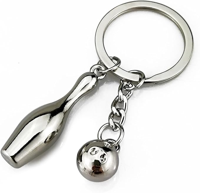 Mini Cute Soccer Keychain Bowling Tennis Baseball Keychain for Men Women Boys Girls Gift