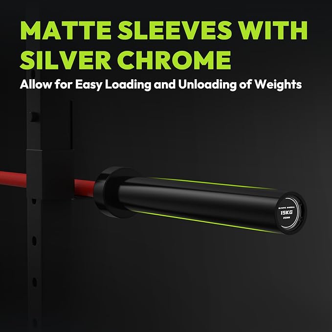 Olympic Barbell, 45lb/35lb 2-inch Weight Bar for Bench Press, 7ft/6.5ft Olympic Bar, 1000 lb/1500 lb High-Capacity, Hard Chrome, Knurled Grip, Strength Training Deadlift Weightlifting Squat