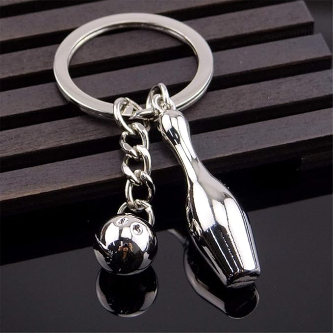 Mini Cute Soccer Keychain Bowling Tennis Baseball Keychain for Men Women Boys Girls Gift