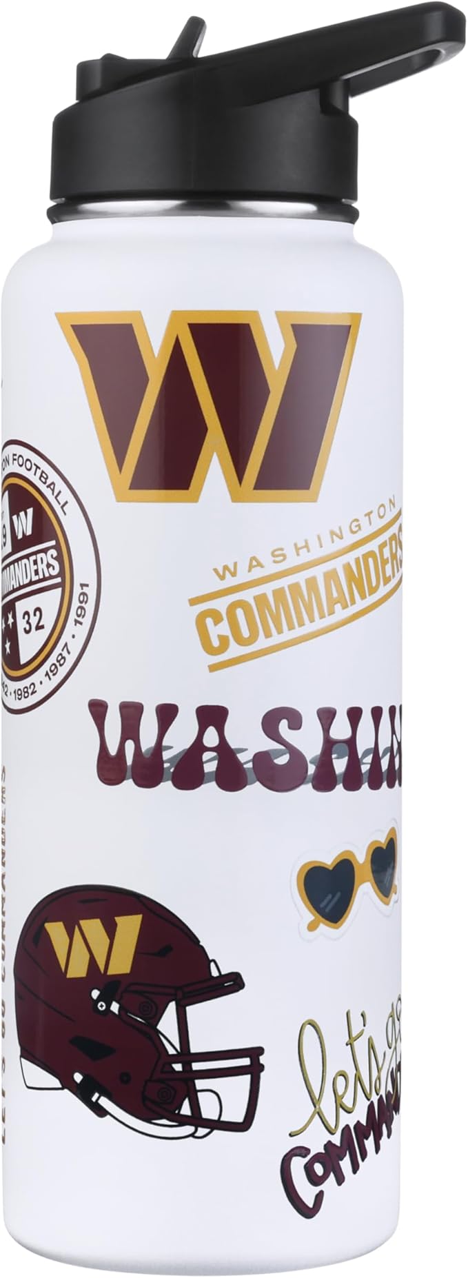 The Memory Company Officially Licensed NFL 34oz Water Bottle - Premium Stainless Steel Double-Wall Insulated, Leakproof Design