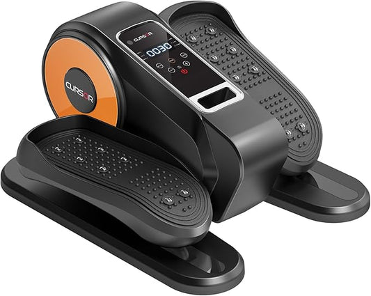 Under Desk Elliptical Machine, Electric Leg Exerciser as Seen on Tv for Seniors, Quiet Portable Seated Pedal Exerciser with Remote Control, 12 Speeds, Auto & HR Mode for Home Office