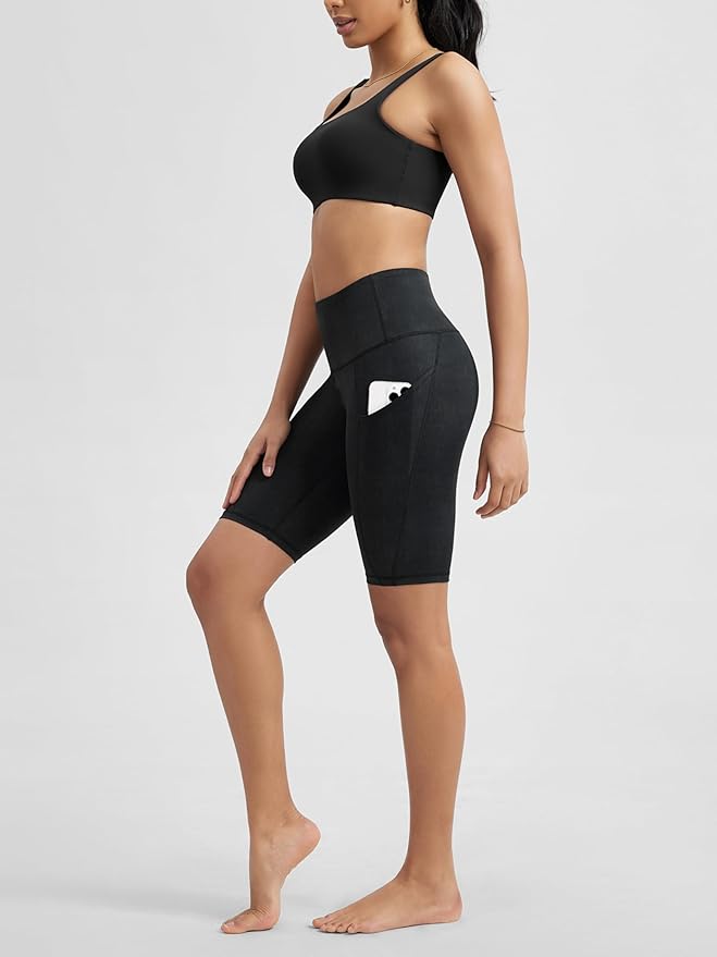 ODODOS Women's Tummy Control Biker Shorts 2.0 with Pockets High Waist Athletic Workout Yoga Shorts-3.5''/ 5"/ 8" / 10" Inseam