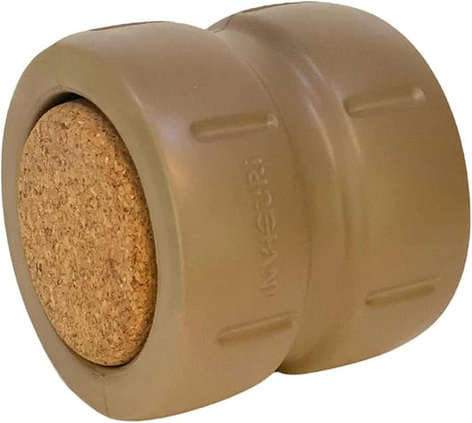Roller Yoga Wheel for Back & Neck Pain, Withstands Heavy Weight, with Spinal Groove, Medium to Deep Pressure for Heavy Duty Foam Rolling, Made from Natural Cork