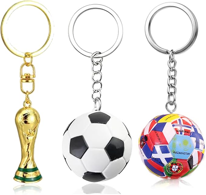 Soccer Keychain 2026 World Cup Design Soccer Ball Keychain with National Flags