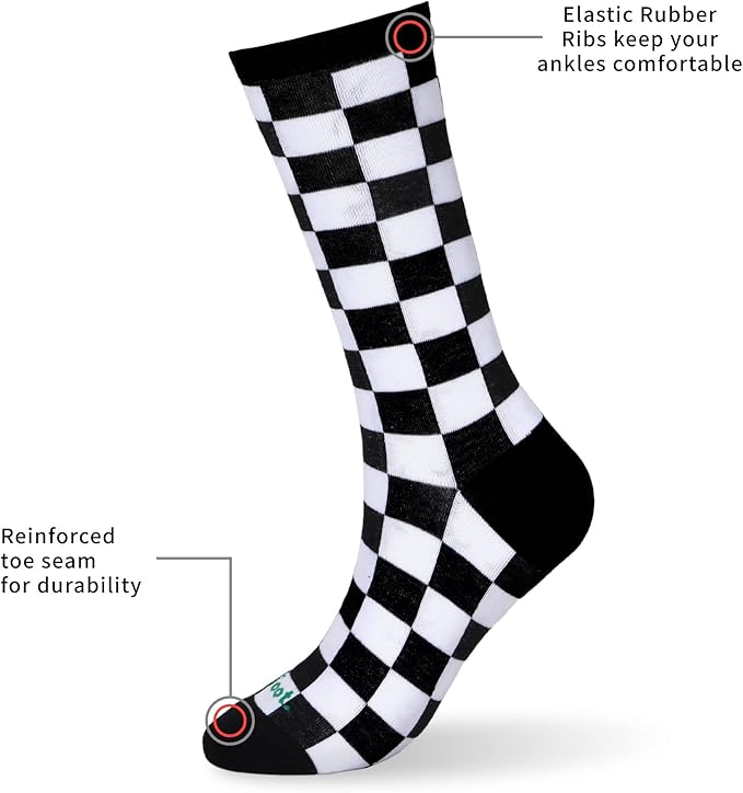 MONFOOT Women's and Men's 3-8 Pairs Athletic Cushion Crew Socks Multi