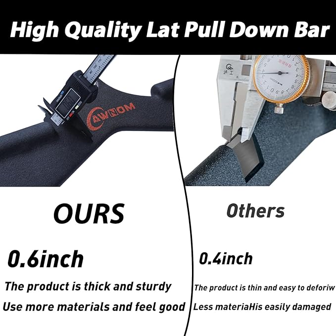 LAT Pulldown Attachments for Cable Machines, Cable Machine Attachments for Home Gym T Bar V Bar LAT Pulldown Machines Attachments, Back Tricep Bar Strength Training Handle Grip