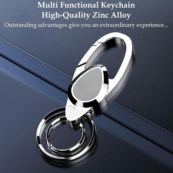 2 Pack Keychain, Sturdy Key Ring,Clip Holder Organizer for Home,Car