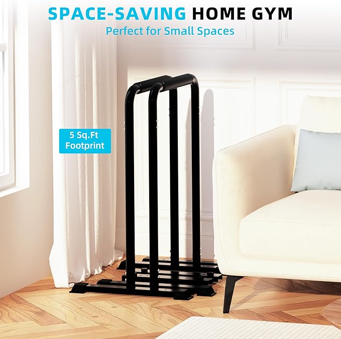 Outdoor Basic 2-in-1 Adjustable Dip Bar Station - Heavy Duty Parallel Bars with Connecting Parts, Extra Tall & Thickened Steel Design for Home Gym, Calisthenics & Strength Training