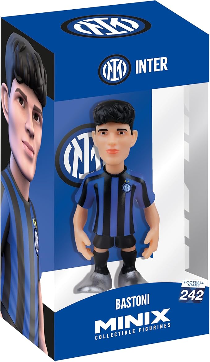 MINIX COLLECTIBLE FIGURINES Inter Milan Alessandro Bastoni 12cm Collectible Figurine – Official Licensed Serie A Soccer Mini Figure – Football Gift for Fans & Collectors