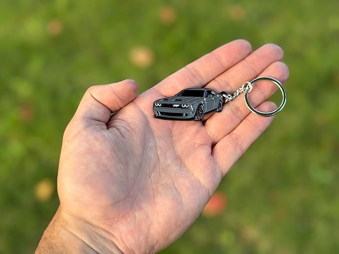 DODGE Challenger Keychain – Officially Licensed Dodge Accessories Key Chain for RT SRT Cool Toy Car Men Gift