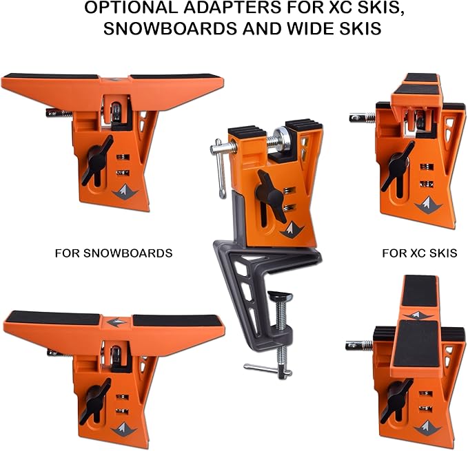 RaceWax Pro Tune Ski Wax Tuning Kit + Metal World Cup Ski Vise + Snowboard Adapter - (ZB-5552)