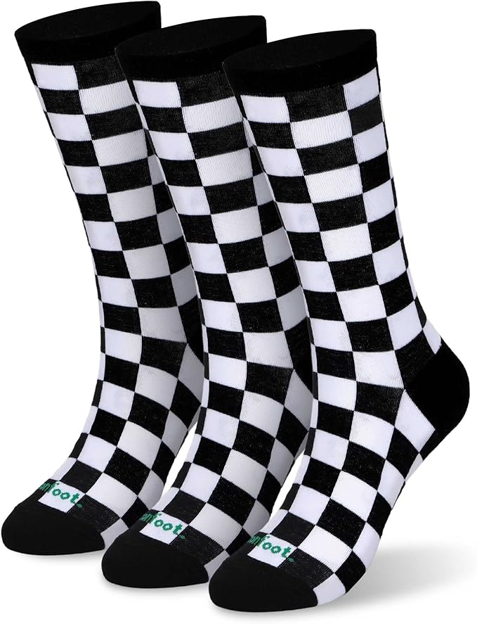 MONFOOT Women's and Men's 3-8 Pairs Athletic Cushion Crew Socks Multi