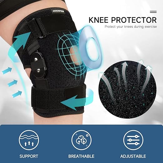Plus Size Knee Brace XL-8XL,Stable Support of The Decompression Knee, Effective Relief of ACL, Arthritis, Meniscus Tear, Adjustable Compression Band, Suitable for Men and Women (5XL-6XL)