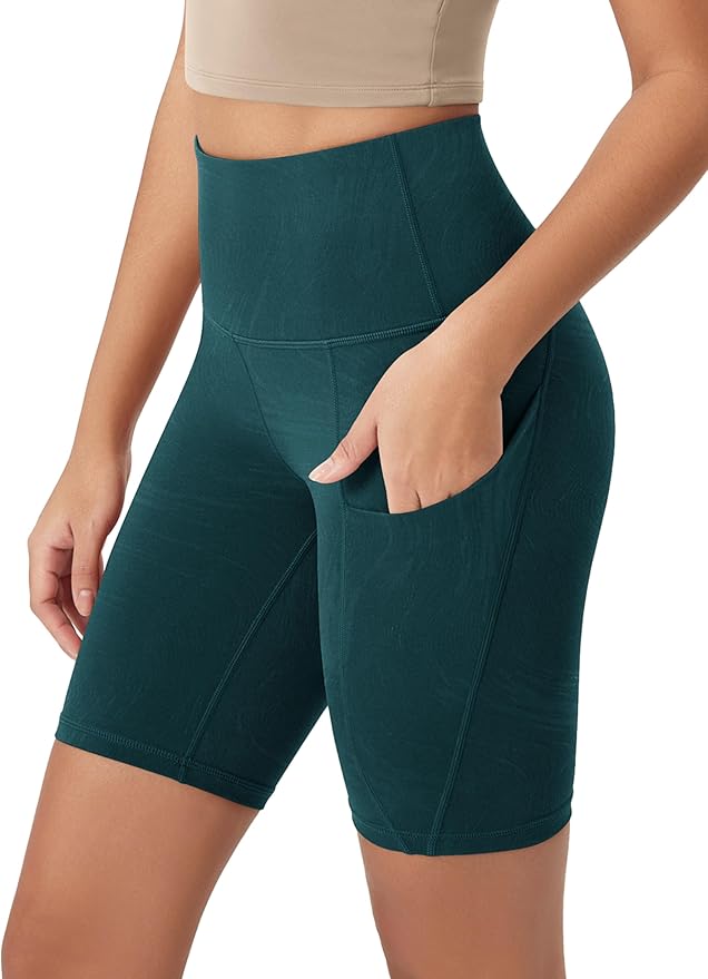 ODODOS Women's Tummy Control Biker Shorts 2.0 with Pockets High Waist Athletic Workout Yoga Shorts-3.5''/ 5"/ 8" / 10" Inseam
