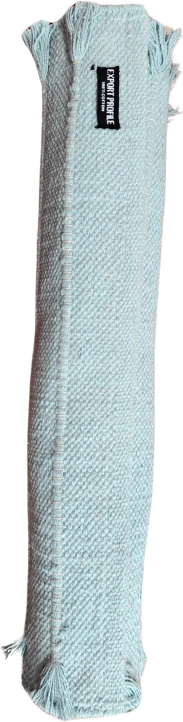 Indian Handmade100 % Organic Anti Skid Multi Colour Cotton Yoga Mat - Eco-Friendly Hand-Woven Rug - Non-Slip & Thick (24”x72”x5mm) for Hot yoga & Everyday Fitness at Home - Comfortable & Foldable Extra-Long Mat