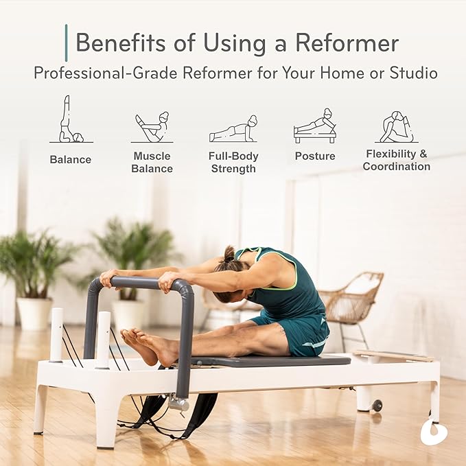 Balanced Body Allegro 2 Pilates Reformer, Pilates Exercise Equipment, Workout Equipment for Home or Studio