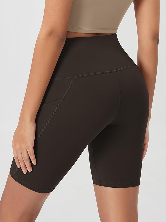 ODODOS Women's Tummy Control Biker Shorts 2.0 with Pockets High Waist Athletic Workout Yoga Shorts-3.5''/ 5"/ 8" / 10" Inseam