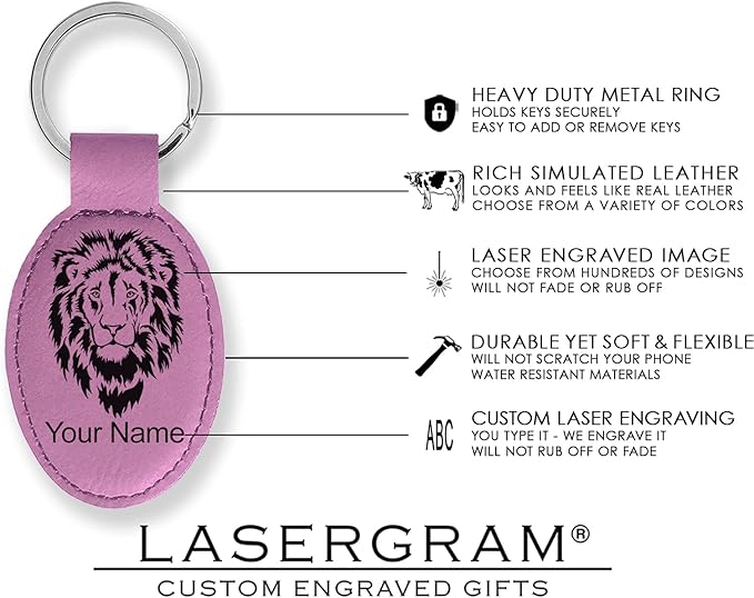 LaserGram Oval Keychain, Soccer Ball, Personalized Engraving Included
