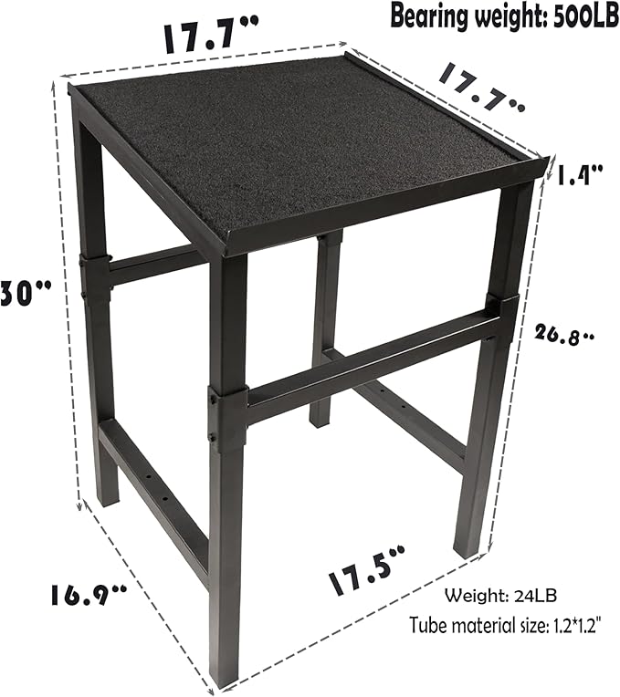 Black Heavy Duty Adjustable Dumbbell Stand & Kettlebell Stand - Adjustable Dumbbell Weight Rack, Weight Stand for Dumbbells, Weight Rack for Home Gym with Non-Slip Base, Anti-Tip Safety & Space-Saving Design