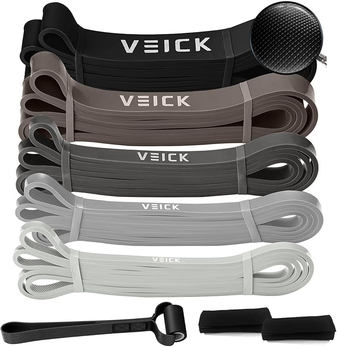 VEICK Resistance Bands for Working Out, Exercise Bands, Workout Bands, Pull Up Assistance Bands, Long Heavy Stretch Bands Set for Men and Women, Power Weight Gym at Home Fitness Equipment