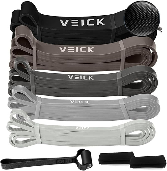 VEICK Resistance Bands for Working Out, Exercise Bands, Workout Bands, Pull Up Assistance Bands, Long Heavy Stretch Bands Set for Men and Women, Power Weight Gym at Home Fitness Equipment