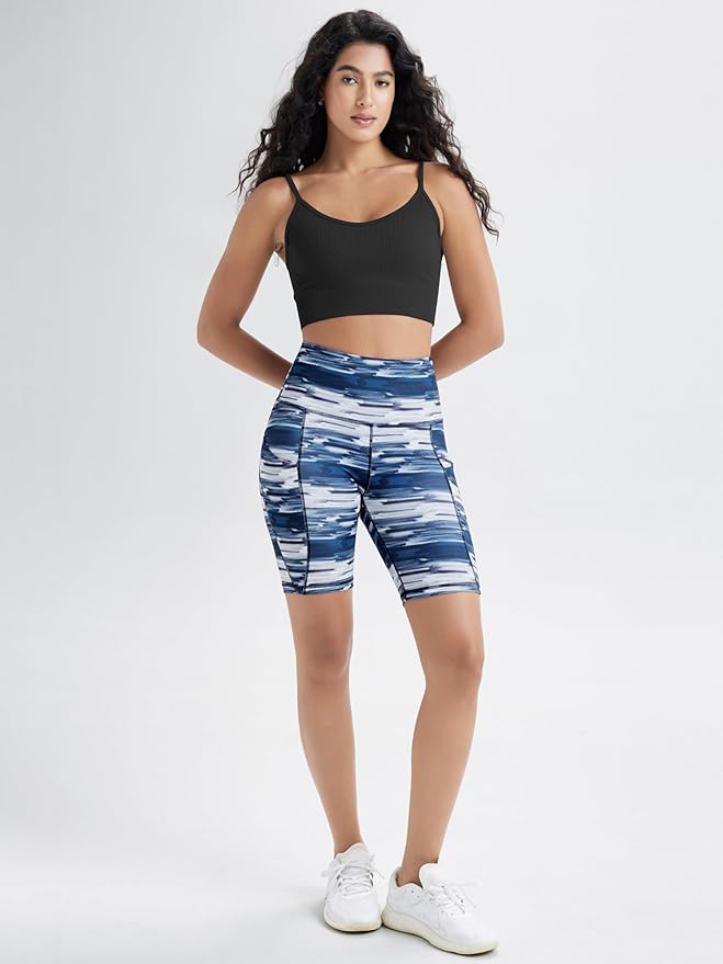 ODODOS Women's Tummy Control Biker Shorts 2.0 with Pockets High Waist Athletic Workout Yoga Shorts-3.5''/ 5"/ 8" / 10" Inseam