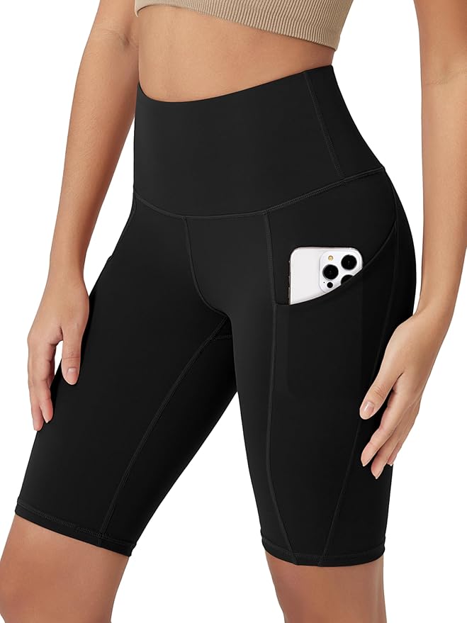 ODODOS Women's Tummy Control Biker Shorts 2.0 with Pockets High Waist Athletic Workout Yoga Shorts-3.5''/ 5"/ 8" / 10" Inseam