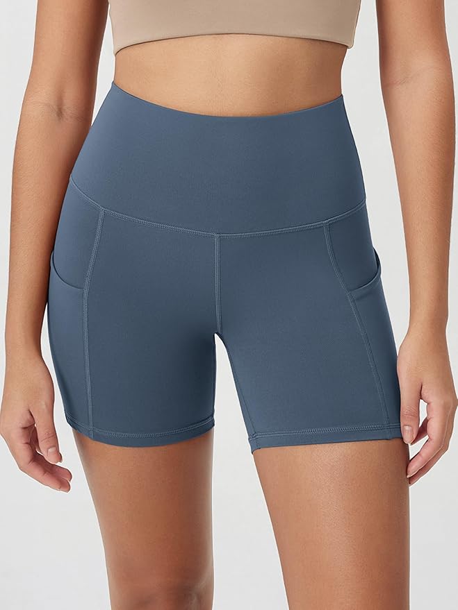 ODODOS Women's Tummy Control Biker Shorts 2.0 with Pockets High Waist Athletic Workout Yoga Shorts-3.5''/ 5"/ 8" / 10" Inseam