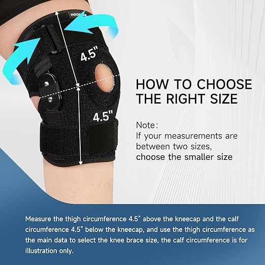 Professional Adjustable Knee Brace,Stable Support of The Decompression Knee, Effective Relief of ACL, Arthritis, Meniscus Tear, Adjustable Compression Band, Suitable for Men and Women(S-L)