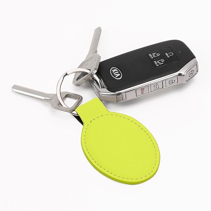 LaserGram Oval Keychain, Soccer Ball, Personalized Engraving Included