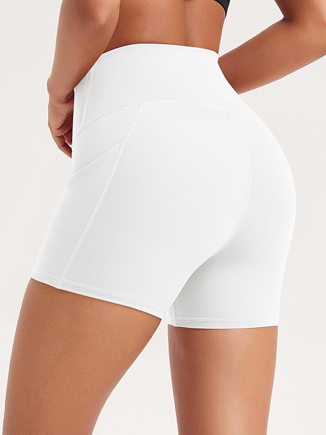 ODODOS Women's Tummy Control Biker Shorts 2.0 with Pockets High Waist Athletic Workout Yoga Shorts-3.5''/ 5"/ 8" / 10" Inseam