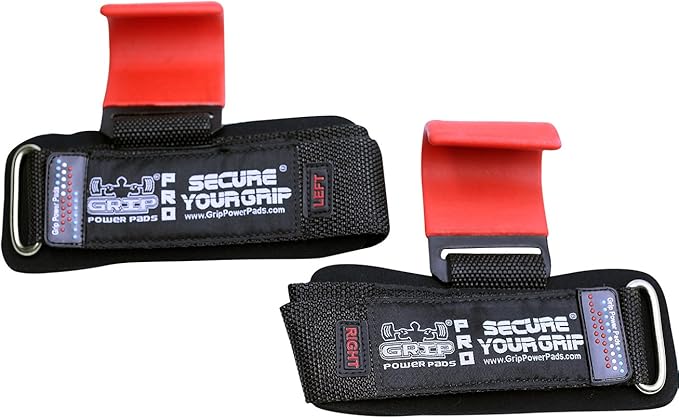 Premium Weight Lifting Hooks & Straps for Pull Ups & Deadlifts - Padded, Heavy Duty, Power Lifting Grips for Men & Women