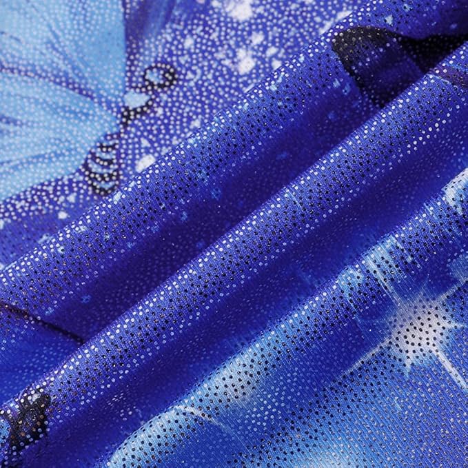 Leotards for Girls Gymnastics Toddler Dance Biketards Mermaid Unicorn Athletic Dance Wear Shiny Rainbow Blue Hotpink