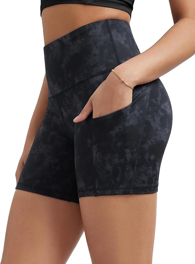 ODODOS Women's Tummy Control Biker Shorts 2.0 with Pockets High Waist Athletic Workout Yoga Shorts-3.5''/ 5"/ 8" / 10" Inseam