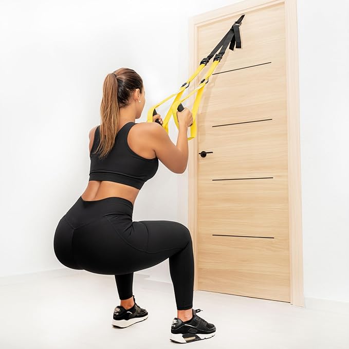 Bodyweight Resistance Straps for Home Fitness, Full-Body Workout Training Kit for Strength, Powerlifting, and Core Exercise