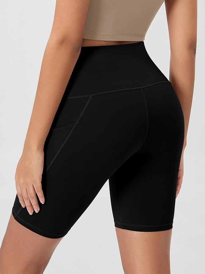 ODODOS Women's Tummy Control Biker Shorts 2.0 with Pockets High Waist Athletic Workout Yoga Shorts-3.5''/ 5"/ 8" / 10" Inseam