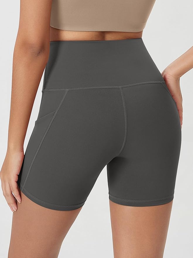 ODODOS Women's Tummy Control Biker Shorts 2.0 with Pockets High Waist Athletic Workout Yoga Shorts-3.5''/ 5"/ 8" / 10" Inseam