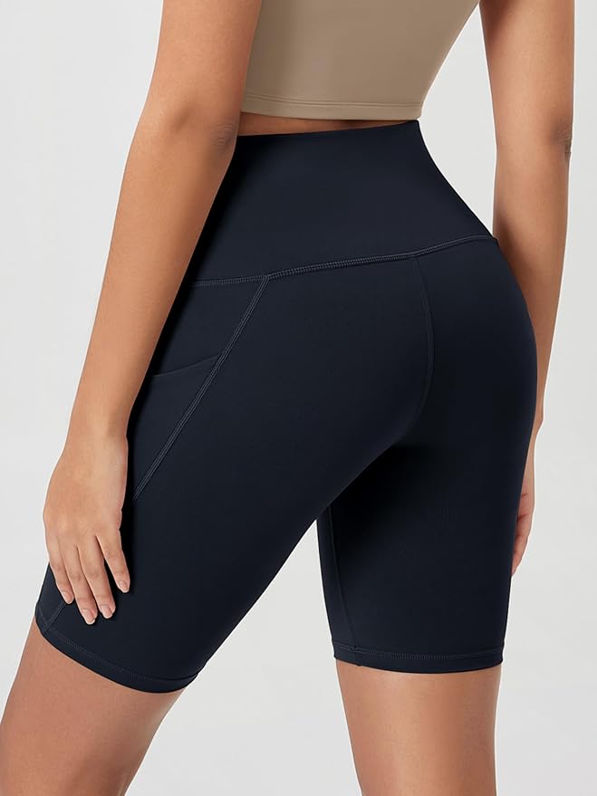 ODODOS Women's Tummy Control Biker Shorts 2.0 with Pockets High Waist Athletic Workout Yoga Shorts-3.5''/ 5"/ 8" / 10" Inseam