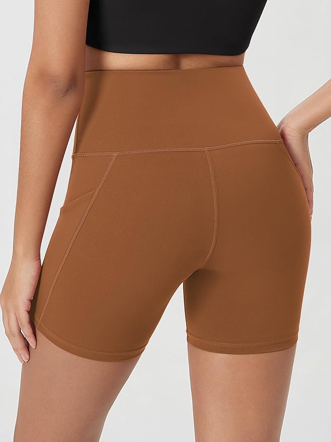 ODODOS Women's Tummy Control Biker Shorts 2.0 with Pockets High Waist Athletic Workout Yoga Shorts-3.5''/ 5"/ 8" / 10" Inseam