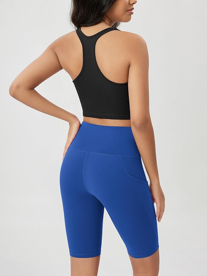 ODODOS Women's Tummy Control Biker Shorts 2.0 with Pockets High Waist Athletic Workout Yoga Shorts-3.5''/ 5"/ 8" / 10" Inseam