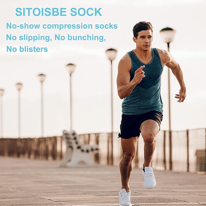 No Show Sports Compression Socks for Men and Women Circulation 4/8 Pack