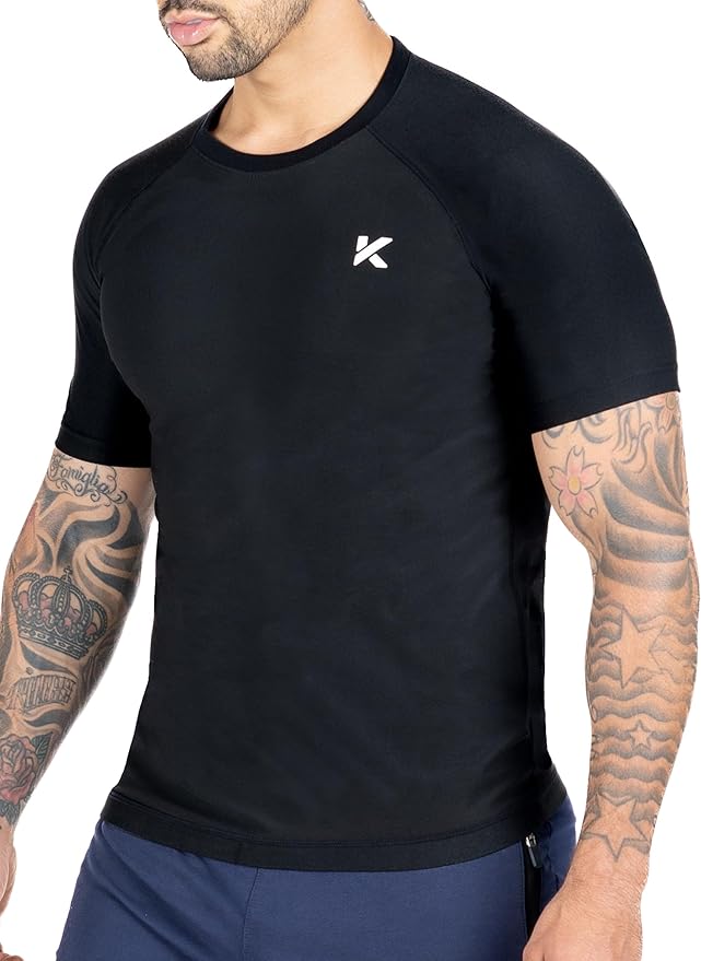 Kewlioo Sauna Shirt for Men - Heat Trapping Sweat Vest, Sauna Suit For Men, Compression Workout Sweat Suit for Gym, Workouts