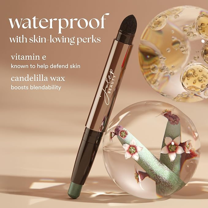 Julep Eyeshadow 101 Cream-to-Powder Waterproof Shadow Stick – Pearl Shimmer – Long-Lasting, Crease-Proof, Light Golden-Beige Shimmer Cream Eyeshadow with Built-in Smudger