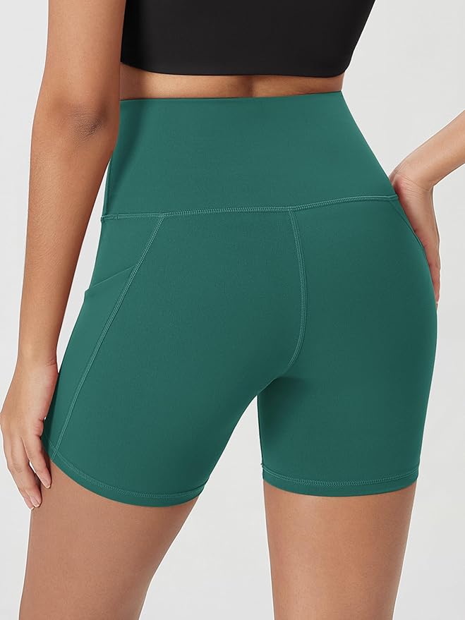 ODODOS Women's Tummy Control Biker Shorts 2.0 with Pockets High Waist Athletic Workout Yoga Shorts-3.5''/ 5"/ 8" / 10" Inseam